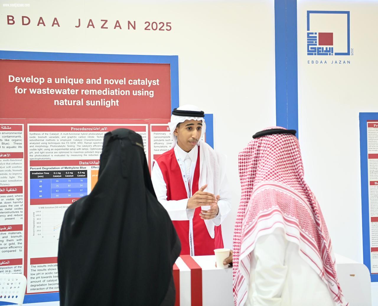 مدير متوسطة حي الروضة بجازان يكرم الطلاب المشاركين في معرض إبداع جازان 2025
