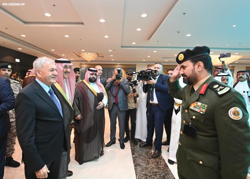 الرئيس العراقي يلتقي أمير جازان وعددًا من مشايخ القبائل والمسؤولين بالمنطقة