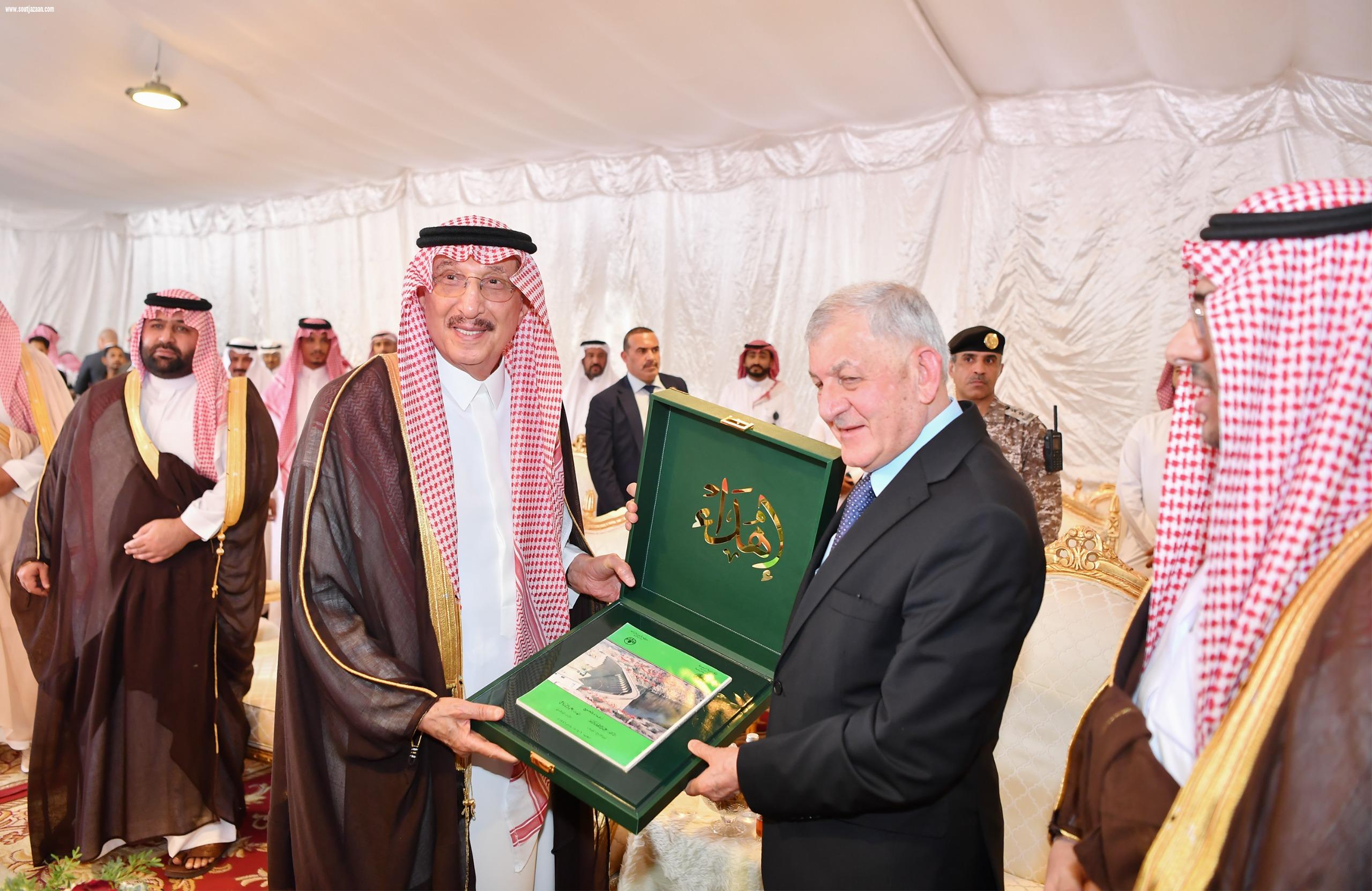 رئيس جمهورية العراق يزور مشروع سد وادي جازان
