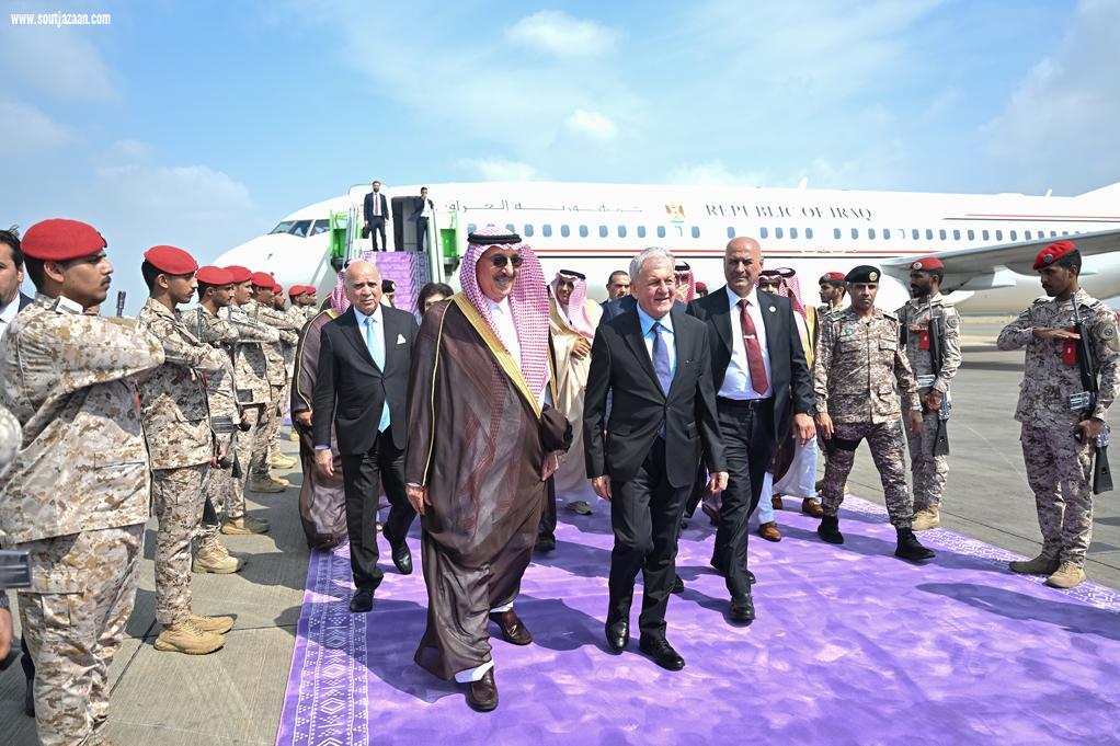 رئيس الجمهورية العراقية يصل جازان