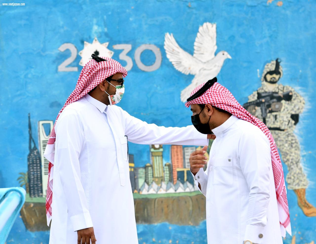 رئيس بلدية الشقيق يتفقد على استعدادات البلدية.. ١٦ مجسماً جمالياً و وتزيين ١٦٠ عمود اناره يزين مدينة الشقيق  في احتفالية يوم الوطن الـ91 للملكة . 