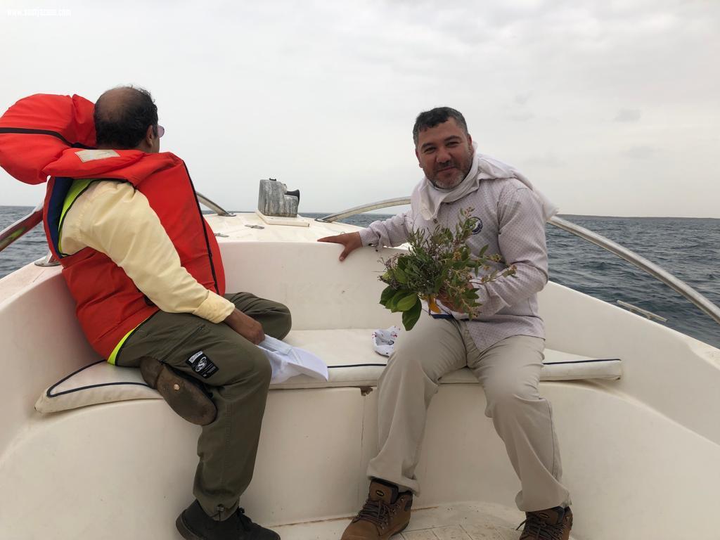 وفد من المركز الوطني للغطاء النباتي يزور جزر محافظه فرسان 